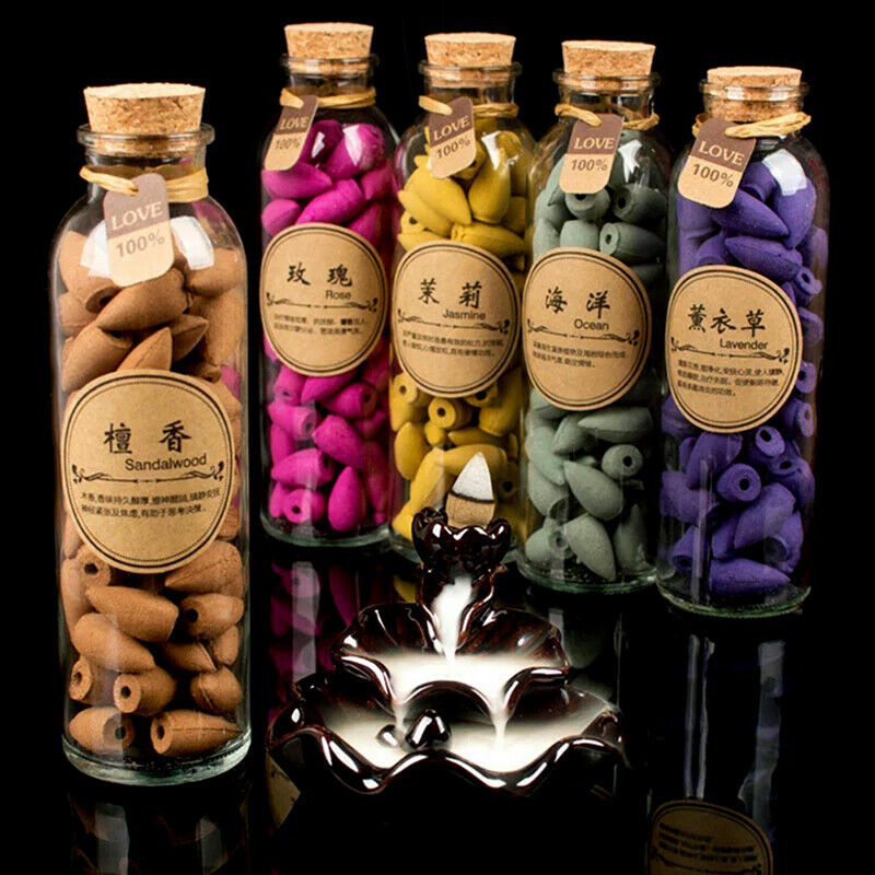 Can Choose Natural Smoke Backflow Incense Cones Hollow Cone Incense Sandalwood