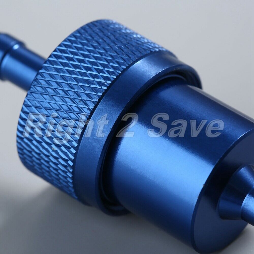 Motorcycle Universal CNC Aluminum Alloy Inline 1/4" 6mm Filter Cleaner Chrome