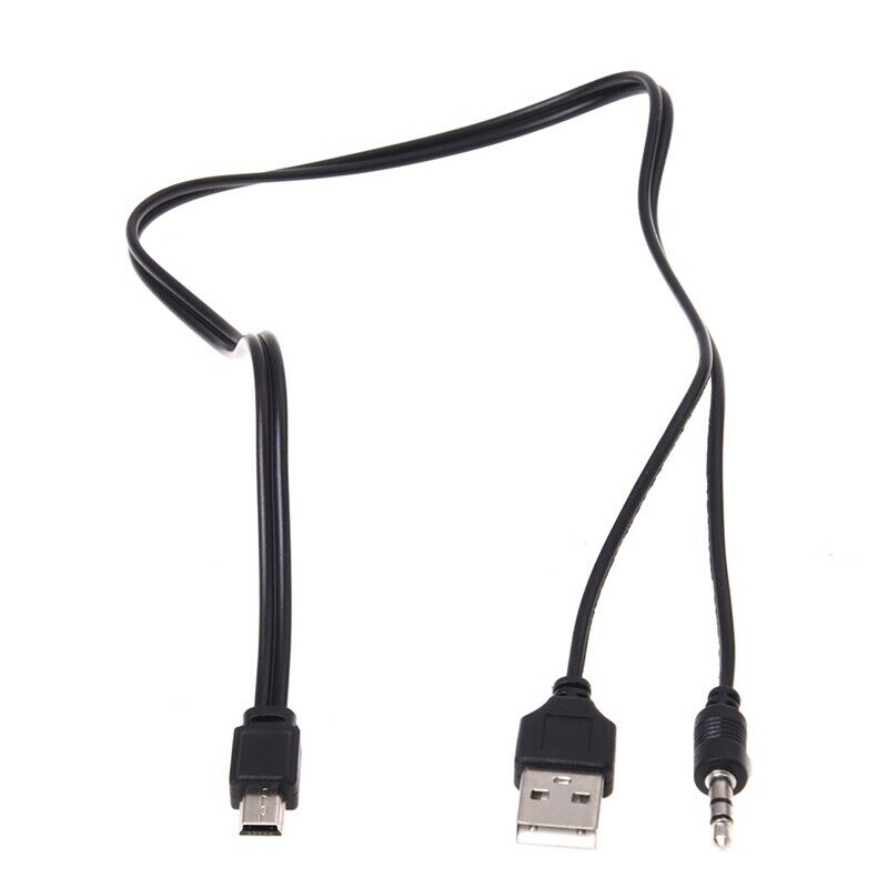 3.5mm Aux USB2.0 Male Mini 5 Pin USB Portable Speaker Audio Cable B5Y5Y5
