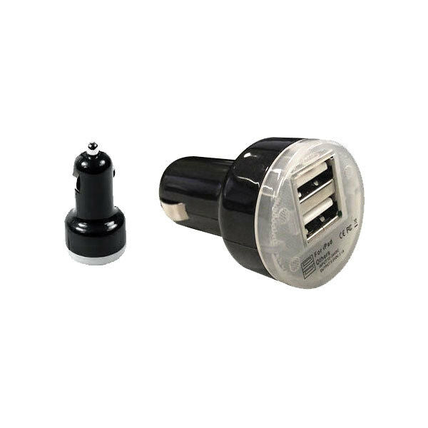 Double Car Charger Cigarette Lighter With 2 Ports USB For Smartphone Auto New
