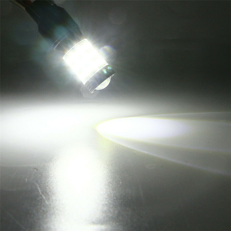 2 Pcs 360 Degree 1157 4014 White DRL Amber Switchback LED Turn Signal Light Bulb