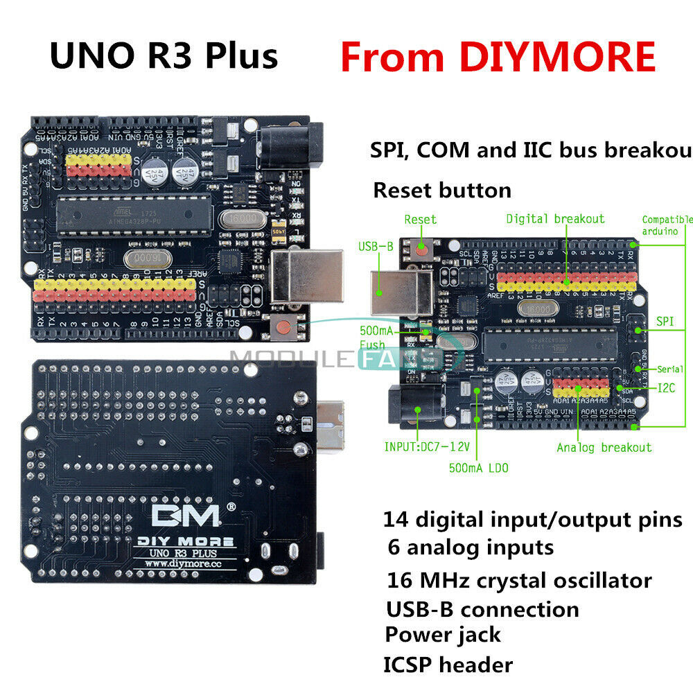 Atmega328P Smart Car Kits + UNO R3 + Nano V3.0 I/O Shield + L298N Motor Driver