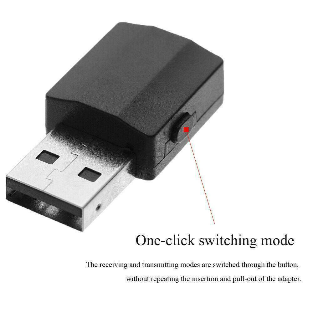 For TV / PC Car USB 5.0 Bluetooth Audio Adapter Transmitter Receiver AUX Speaker