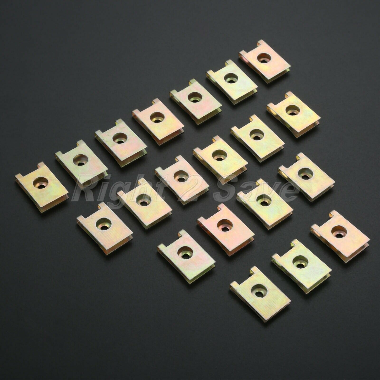 20pcs Car Fastener Clips Screw Bolts Nut Fastener Clips Fender Bumper Plate 3mm