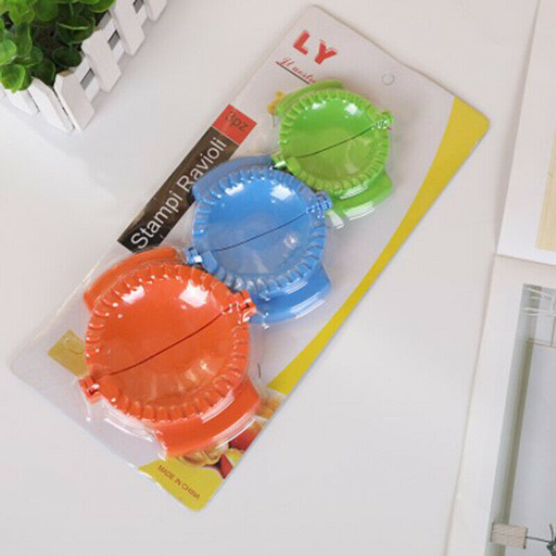 3Pcs Plastic Dumpling Mold Maker  Jiaozi Maker Dough Press Mold Se.l8