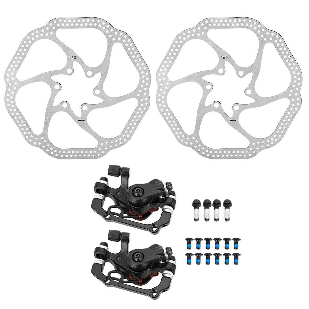 1 Pair Mechanical Bike Disc Brake Front & Rear Disc Rotor Brake Kit for Bicycle