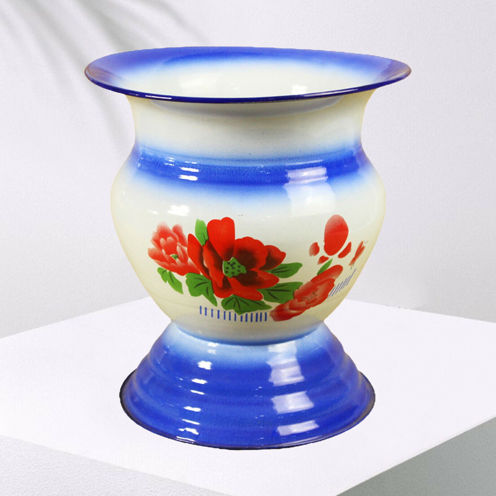 Beauty Chinese Enamel Fruit Container Food Champagne Holders Home Decor