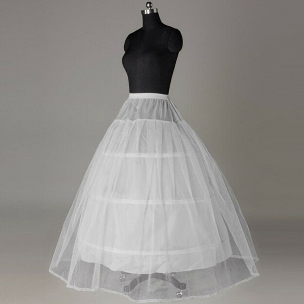 3 Hoops Petticoats for Wedding Dress Crinoline For Ball Gown  LJJC%aBD