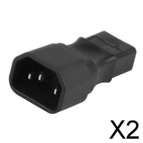 2X IEC320 Male C14 to Female C9 Power Adapter Mains Extension Connector New