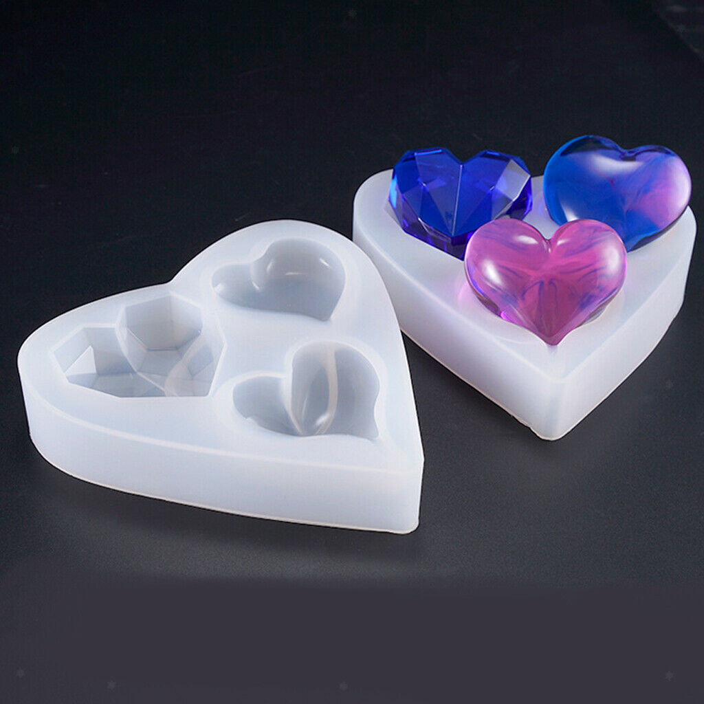 Heart Silicone Mould Jewelry Pendant Casting Mould DIY Crafts Making Molds
