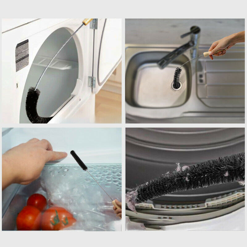 Black Extra Long Flexible Cleaning Brush for Washing Machine Dryer VentFCA
