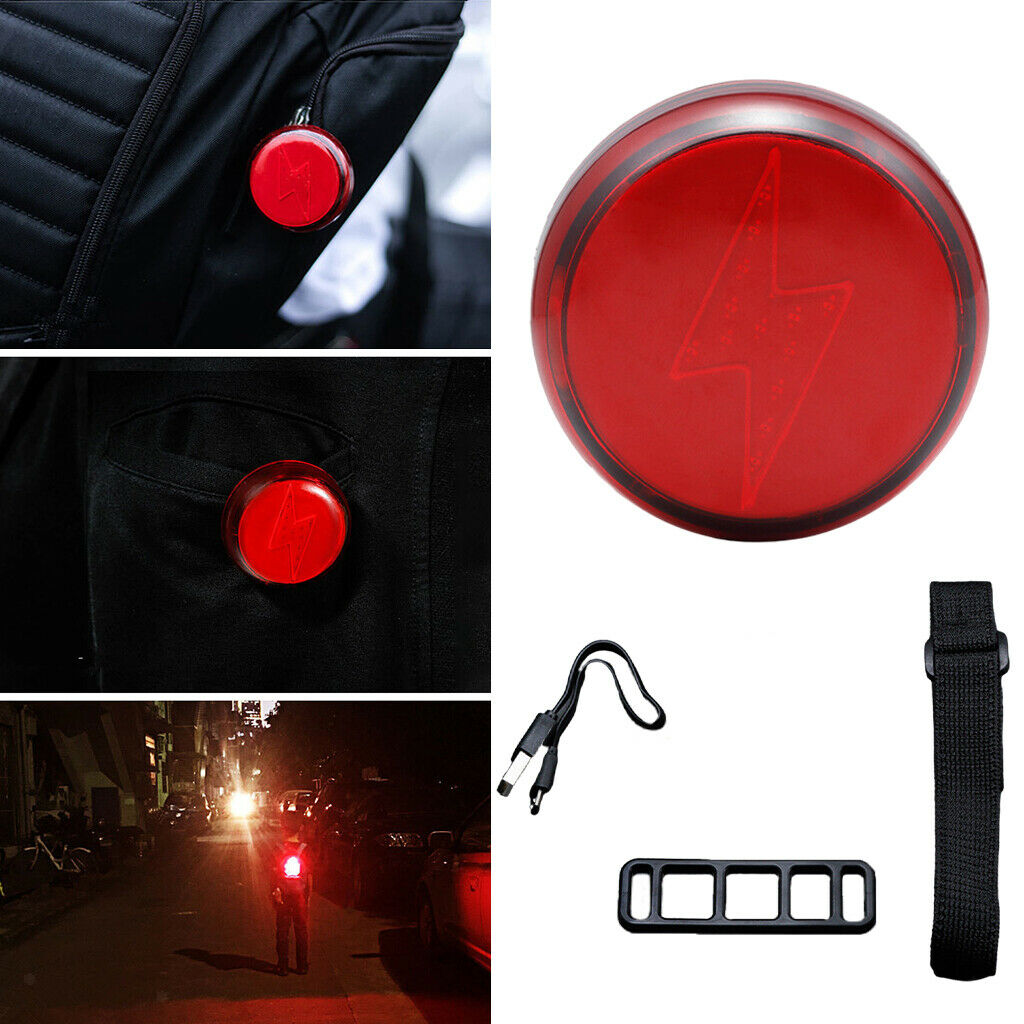 Bicycle Rear Light Rechargeable Cycling 5 Modes Taillight Running Lamps