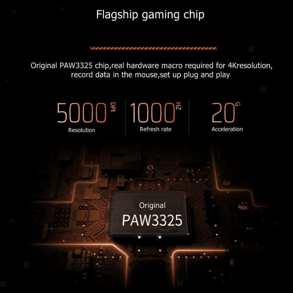 USB Wired Professional MMO TPS Gaming Mouse 12 Buttons Programmable Mice