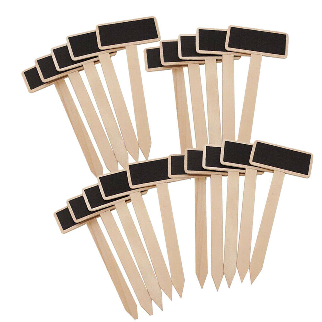 20x Mini Wood Blackboard Blackboard Memo Note for Herbs Flowers Vegetables
