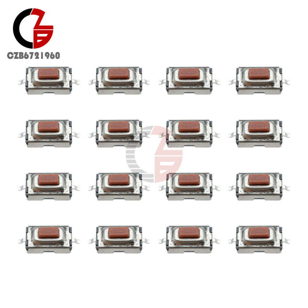 50PCS 3x6x2.5mm Tactile Push Button Switch Tact Micro Switch 2 Pin SMD