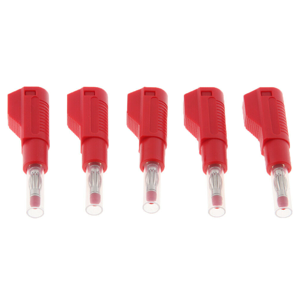 5 pieces 4mm banana plugs for test probes instrument meter plugs red