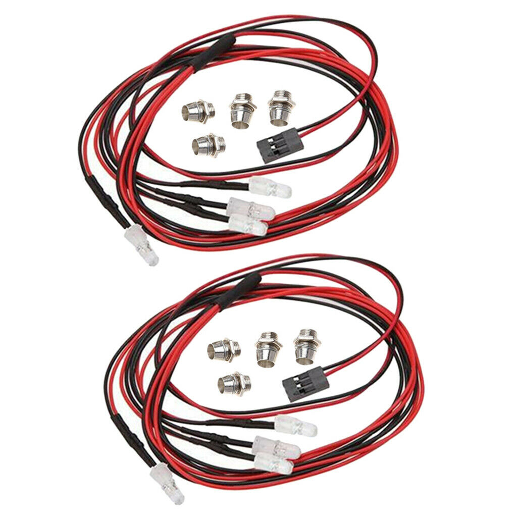 8 Pcs. Led Lights LED Lamp Set (4 Ã— Blue, 4 Ã— Red) for  Hs RC Car