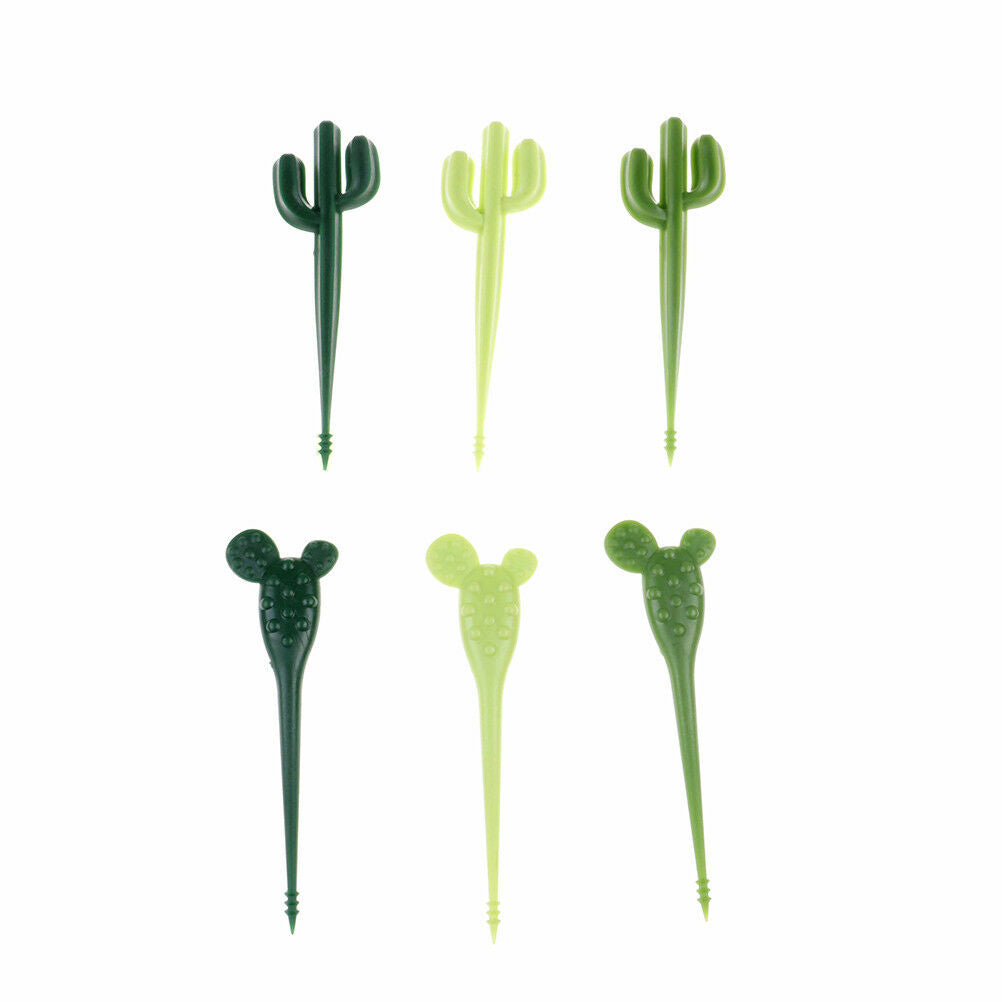 6pcs/pack Cactus Fruit Forks Dessert Forks Toothpick Kids Tableware Food P.l8