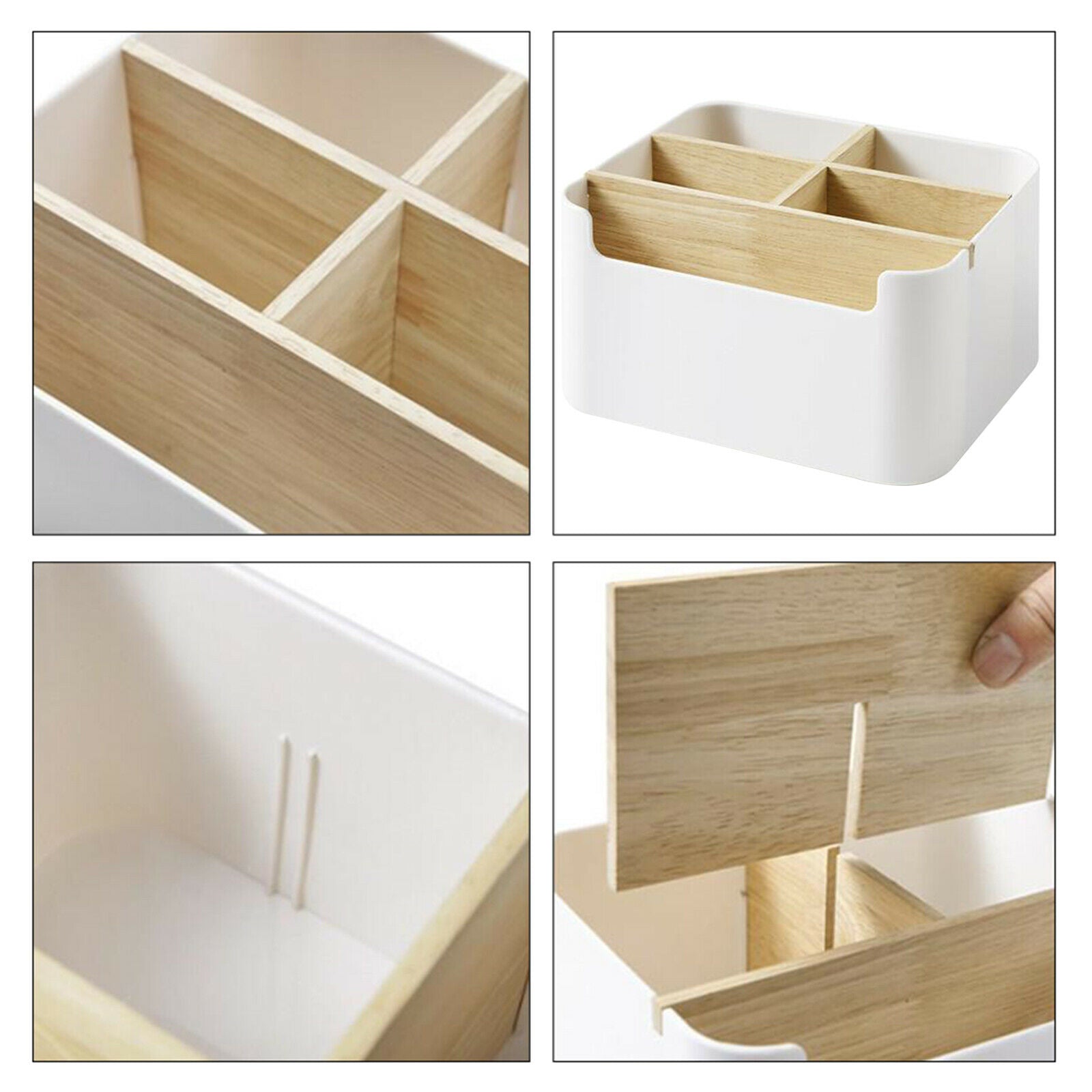 Tabletop Storage Box Case Organizer Remote Control Pen Holder 5 Compartments