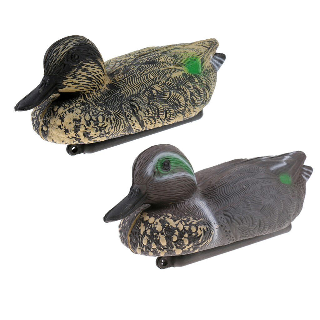 2pcs Durable Female/Male Duck Decoy Hunting Biat Fishing Tool Garden Decor