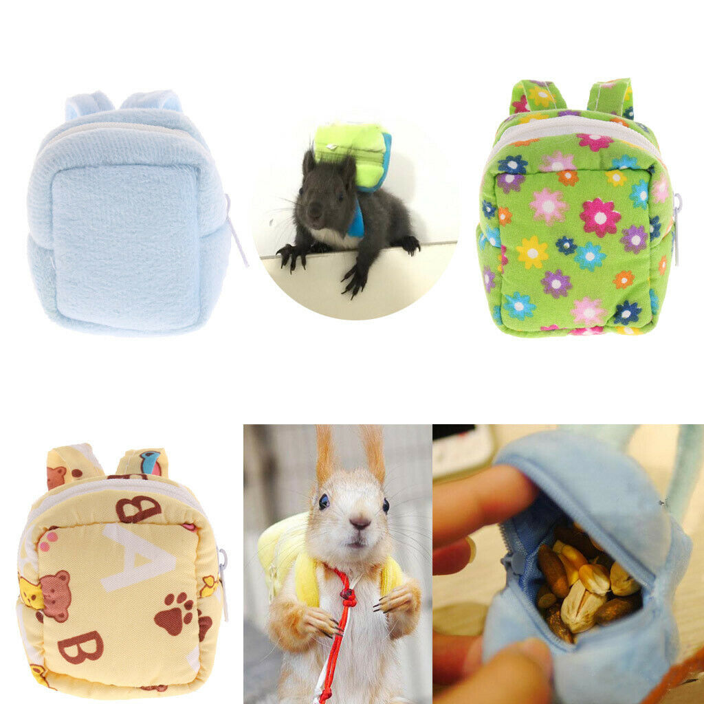 Parrot Hamster Squirrel Backpack Pet Snack Food Bag for Outdoor Travel  1