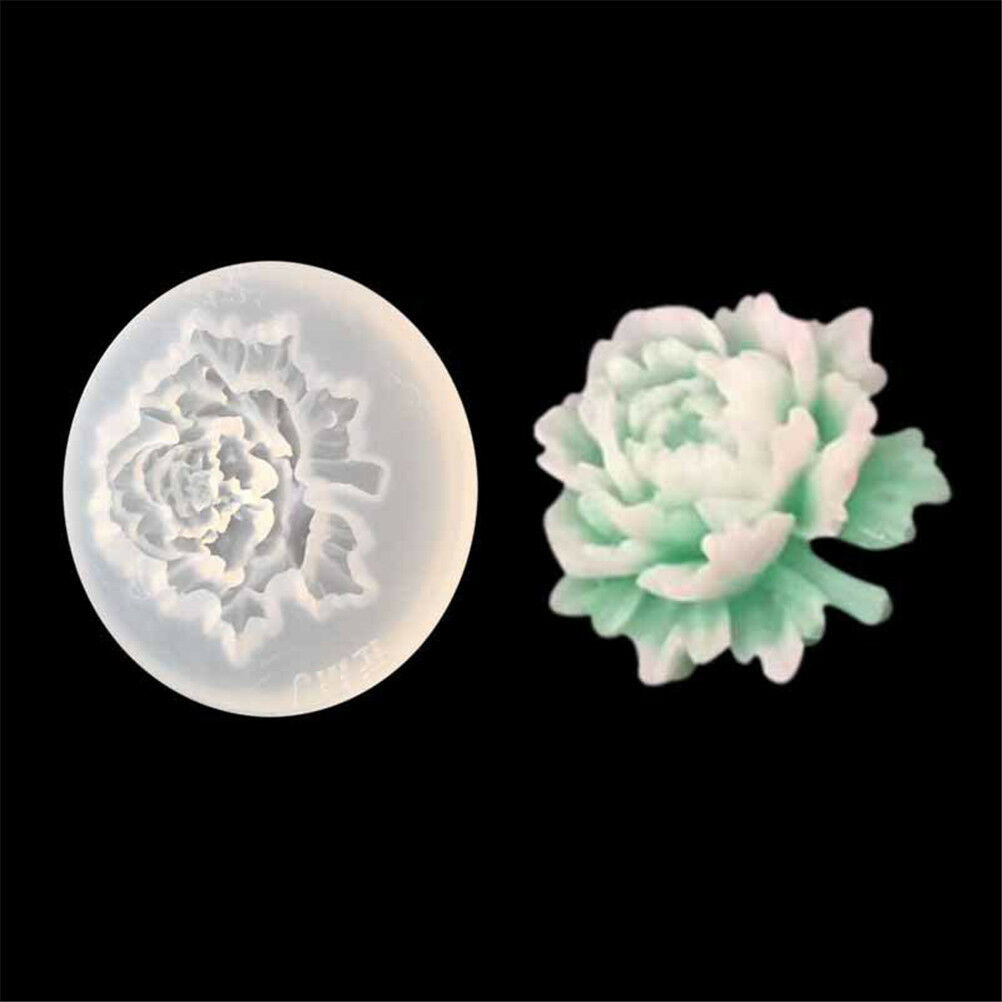 Transprent Flower Bloom Rose Shape Silicone Fondant Soap Cake Mold Baking.l8