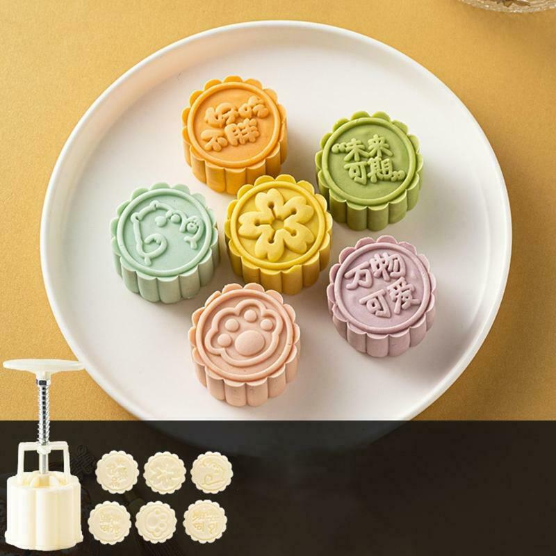 Mid-Autumn Festival Plastic Mooncake Stamps50g Mooncake Mould Cutter DIY Baking