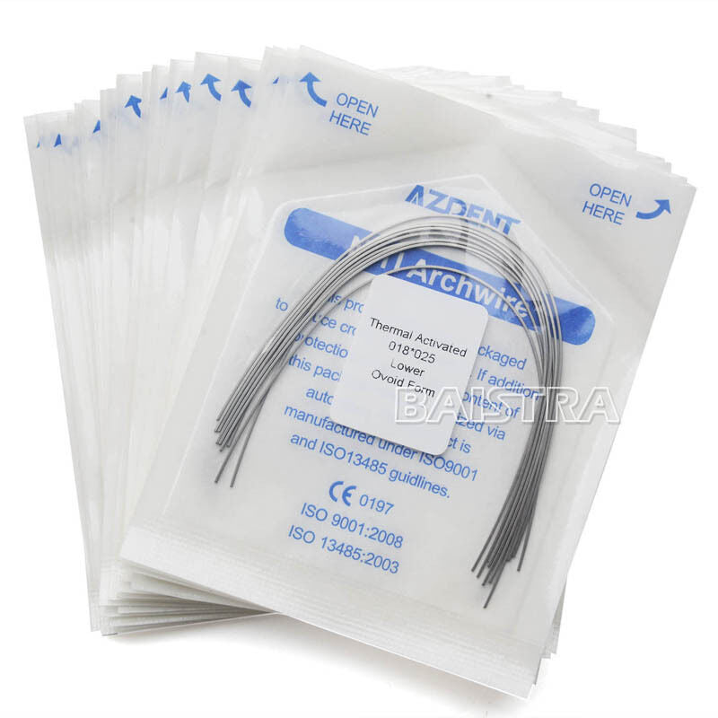 200 Packs Dental Orthodontic Heat Thermal Activated Niti Rectangular Arch Wires