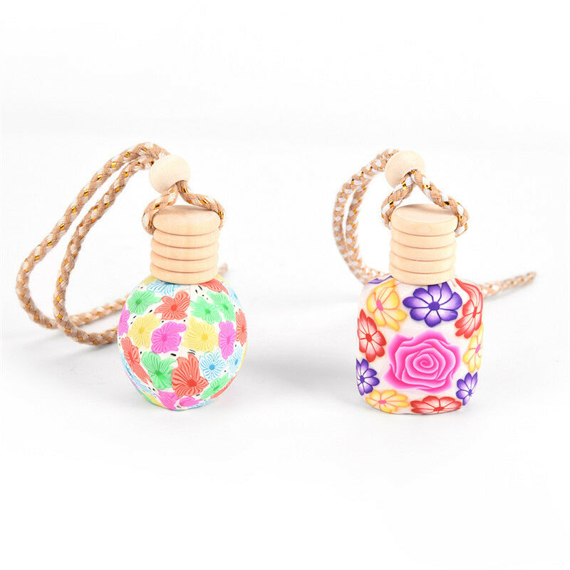 Floral Art Printed Hanging Car Air Freshener Perfume Diffuser Fragrance Bo.l8