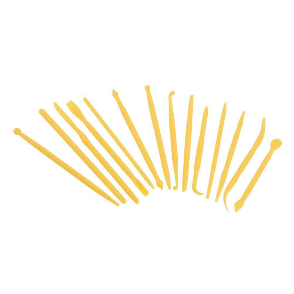 14pcs Plastic Cake Carving Pottery Shaper DIY Baking Sculpture Tools  @