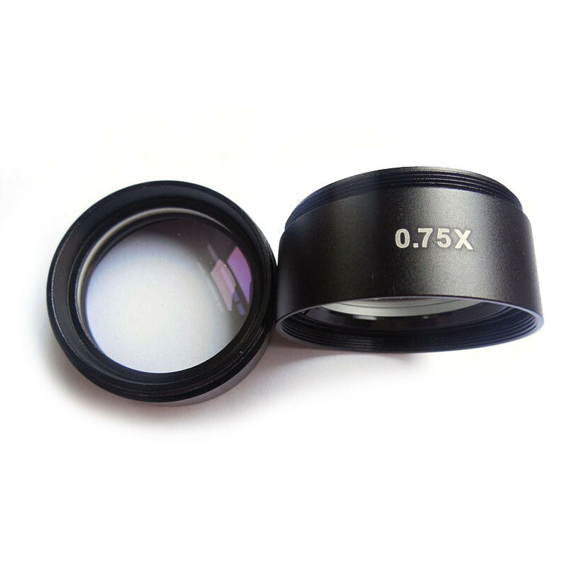 Add-on 0.75x Barlow Auxiliary Objective Lens for Stereo Microscope 1-7/8" WD120