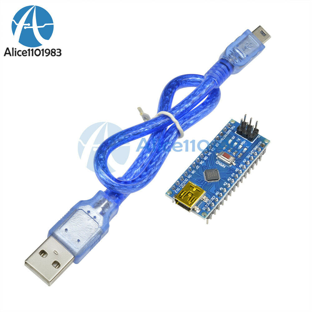 5PCS CH340G USB Nano V3.0 ATmega328P 5V 16M Micro-Controller Board Arduino+Cable