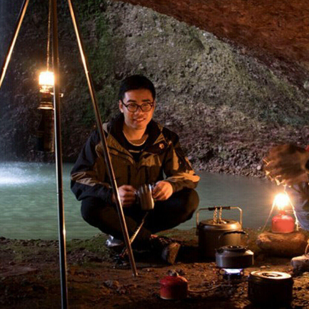 Portable Camping Picnic Gas Lantern Mini Hanging Glass Lamp Night Lights