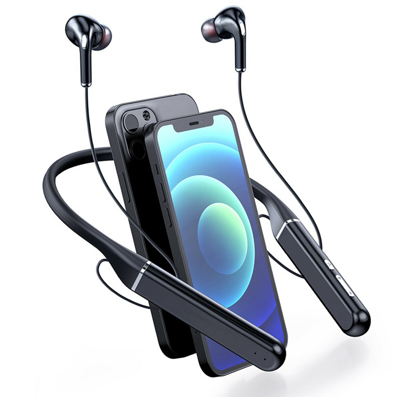 Bluetooth Headphones Wireless Neckband Headset Sports Sweatproof with Mic