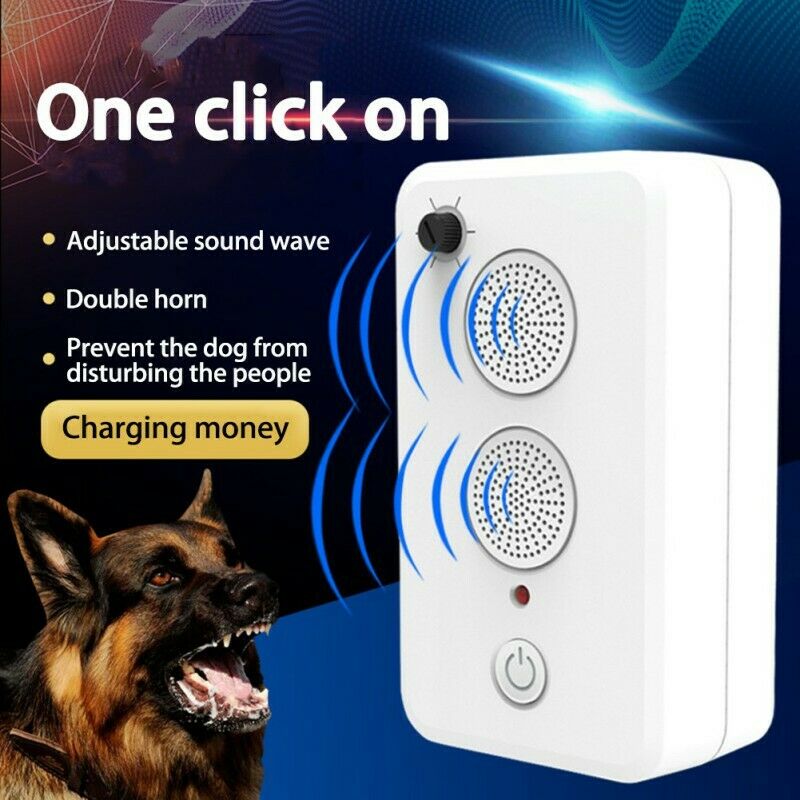 Ultrasonic Dogs Stop Barking Anti Bark Device Training Repeller USB Rechargeable