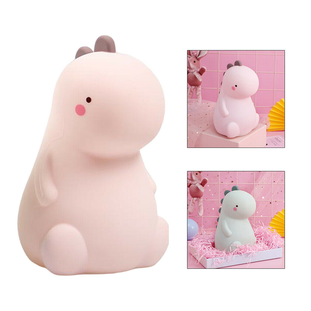 LED Night Light Bedside Lamp Color Changing Silicone Nursery Lamp Pink