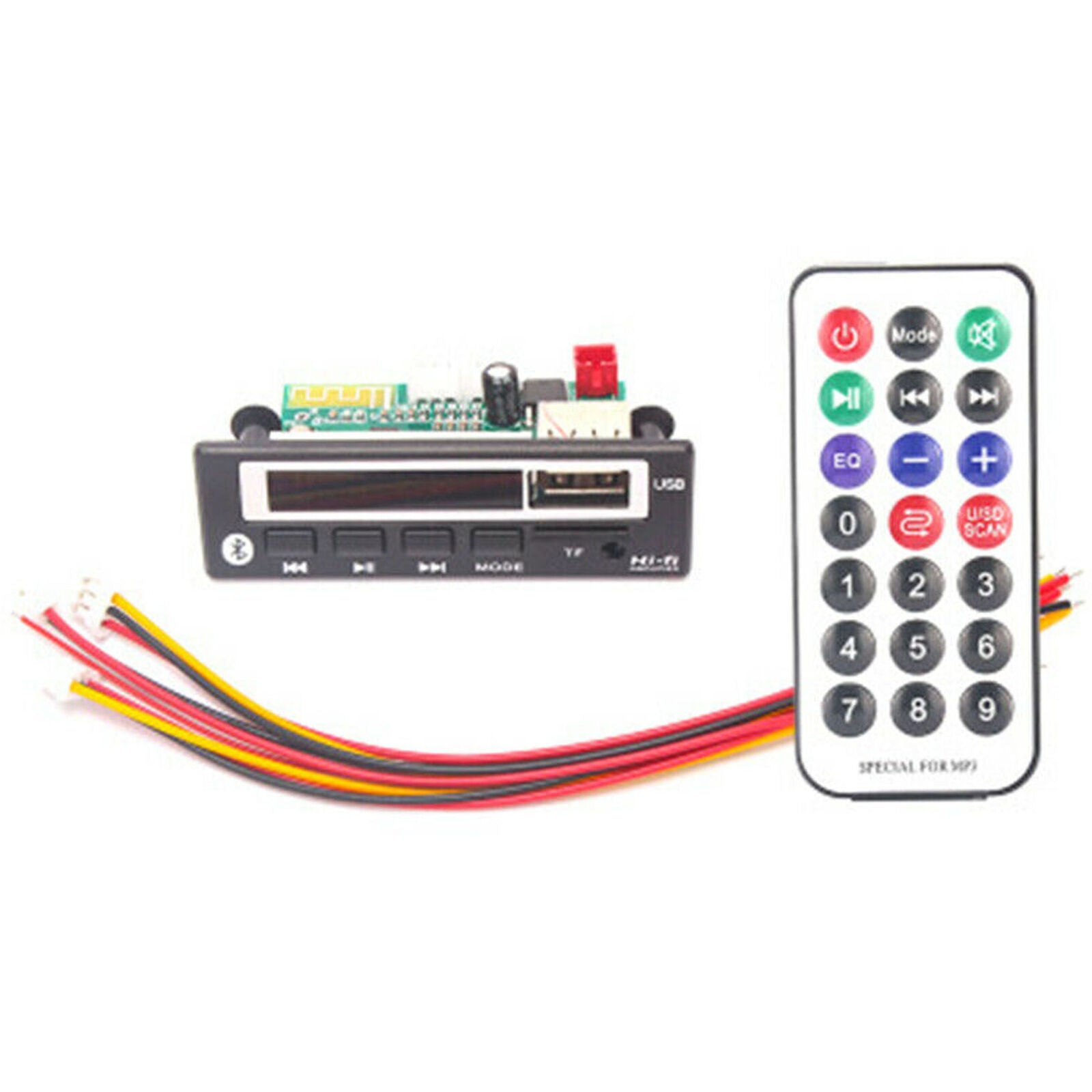 DC 12 V Auto Bluetooth MP3 WMA Decoder Board USB AUX FM Audio Radio Player
