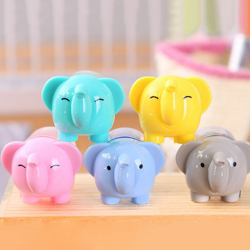 1Pcs Cute Lovely Elephant Pencil Sharpener School Kids Favorite School Of.l8