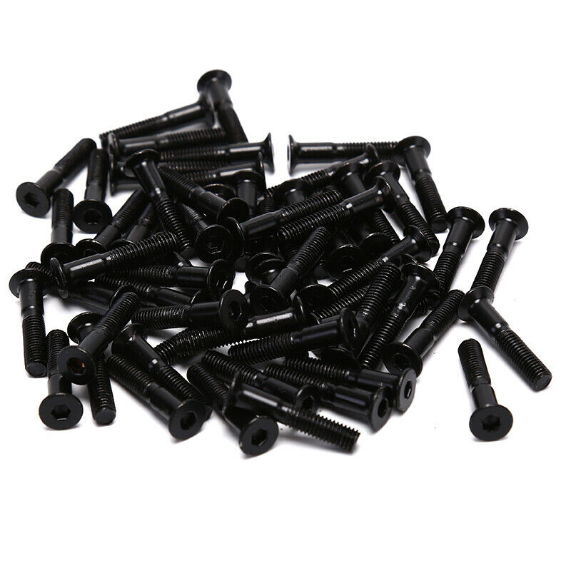 8Pairs Black Carbon Steel  27mm MS3302-1 Skateboard Screws ScooterAccesso.l8