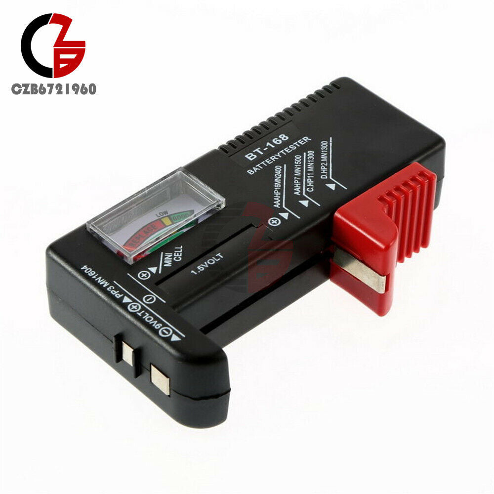 BT-168 AA/AAA/C/D/9V/1.5V Universal Button Cell Battery Volt Tester Checker