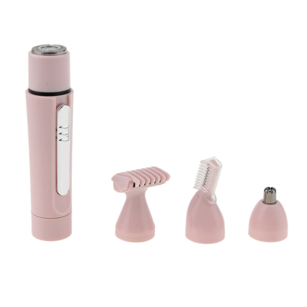 4 in 1 Electric Lady's Shaver Trimmer Nose Hair Epilator Eyebrow Razor Set