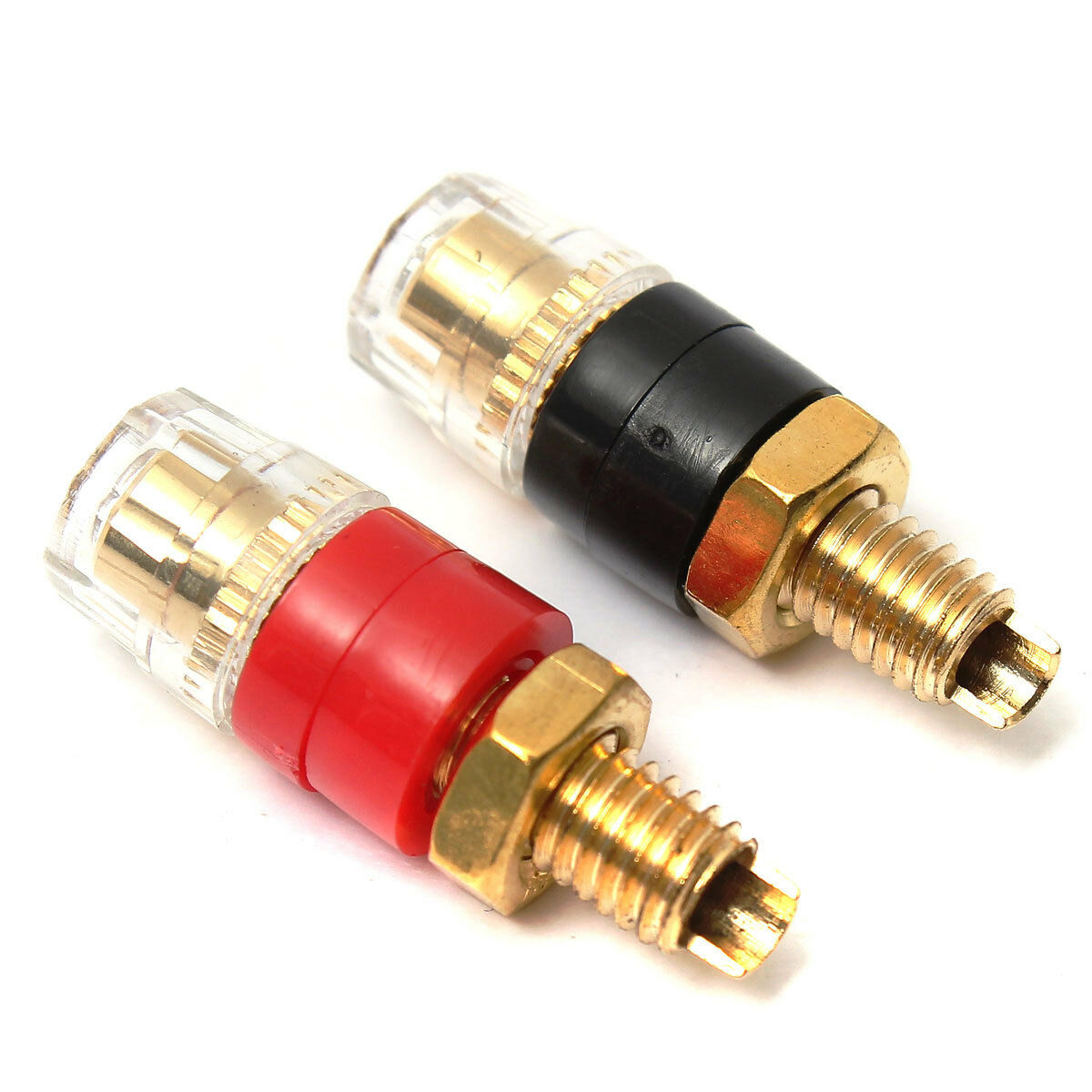2X Copper Terminal for 4mm Banana Plug Jack Audio Speaker Cable Amplifier Thread