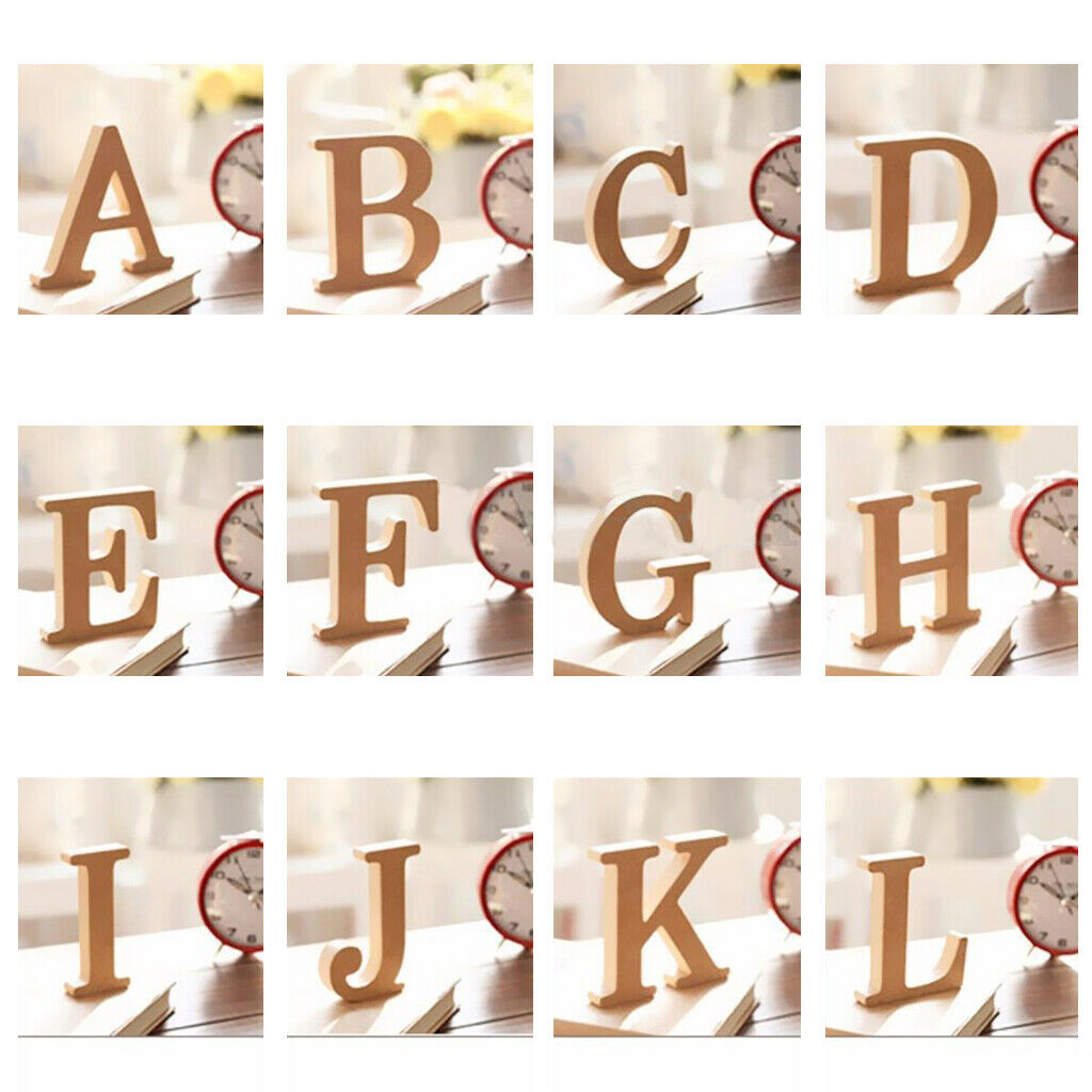 Wooden Alphabet Craft Letter Plaque Wall Hanging Wedding Nursery Decor R