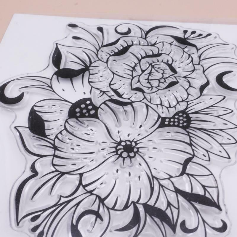 Flower Group Silicone Clear Seal Stamp DIY Scrapbooking Embossing Photo Album