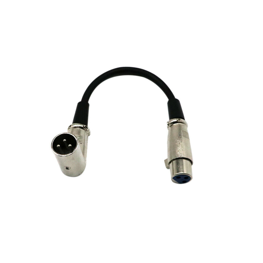 2X 1ft XLR Female to Right-Angle Male Microphone Audio Extension Cable
