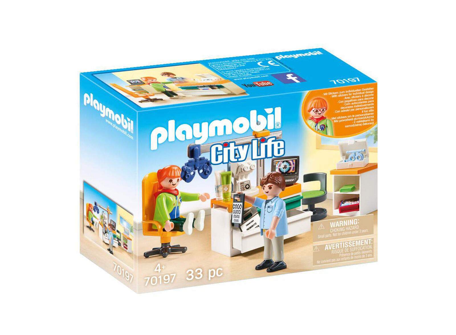 70197 Playmobil City Life Optician Playset inc 33pcs & Figures Children Age 4yr+