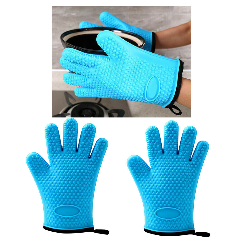 2pieces Silicone Cooking Gloves Kitchen Oven