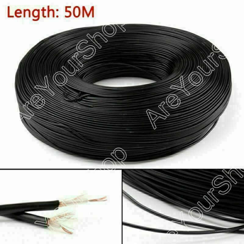 50m RG174 RF Coaxial Cable Connector 50ohm M17/119-RG174 Coax Pigtail 164ft CA