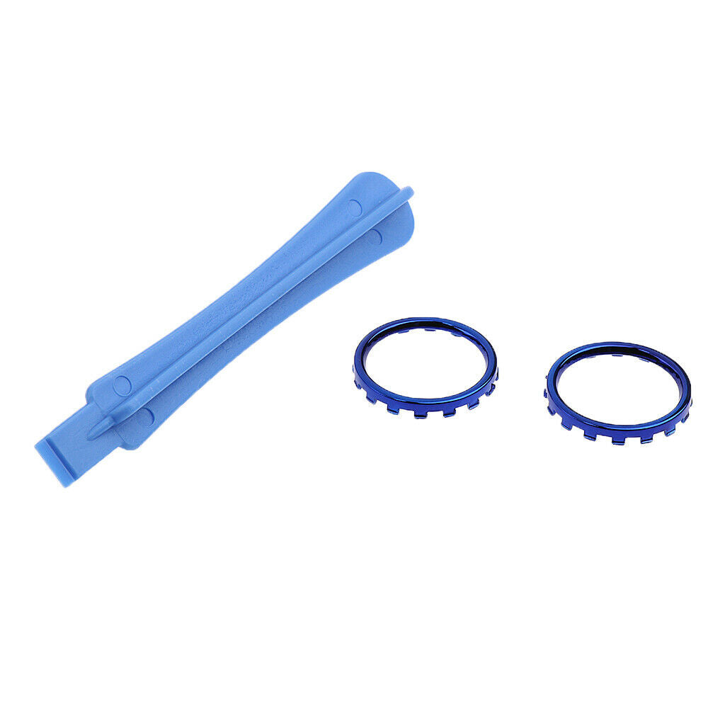 Chrome Thumbstick Accent Rings with Teardown Rod for Xbox One Elite Blue