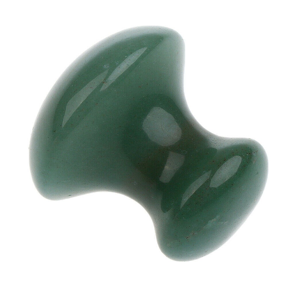 2 Pieces Natural Mushroom Shaped Jade Stone Gua Sha Scrape for Face